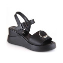 Filippo leather wedge sandals W DS4411 black (40)