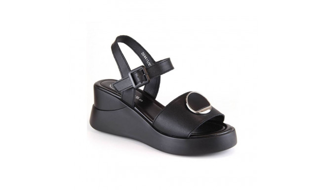 Filippo leather wedge sandals W DS4411 black (38)