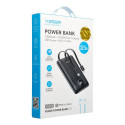 Powerbank VEGER C11 BEST - 10 000mAh LCD with cable Type C + Apple Lightning 8-pin QC3.0 PD 22,5W (W