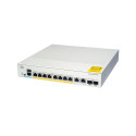 Cisco Catalyst 1000-8FP-2G-L Network Switch, 8 Gigabit Ethernet (GbE) PoE+ Ports, 120W PoE Budget, t