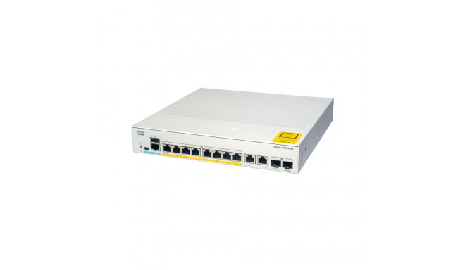 Cisco Catalyst 1000-8FP-2G-L võrgulüliti, 8 Gigabit Ethernet (GbE) PoE+ porti, 120W PoE eelarve, kak