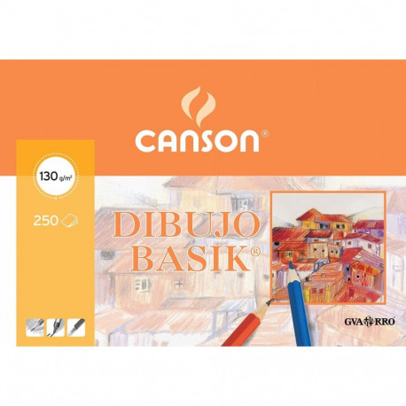 Joonistuspaber Canson Basik 250 Lehed Valge 250 Tükid, osad