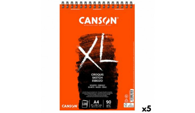 Skiču bloks Canson XL Esboso 20 Loksnes Balts Dabisks A4 5 gb. 90 g/m²