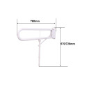 GRAB BAR HD-05, FOLDING, 76 CM, WHITE