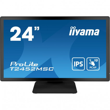 61cm/24" (1920x1080) iiyama ProLite T2452MSC-B1 16:9 FHD IPS puutetundlik 14ms HDMI DP USB-C kõlar m
