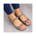 Comfortable leather sandals in beige W Helios 205 (36)