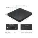 CP W3C Внешний USB 3.0 CD / DVD Устройство Записи / Xтения дисков с 5в1 Кард-Ридером и USB Кабельным