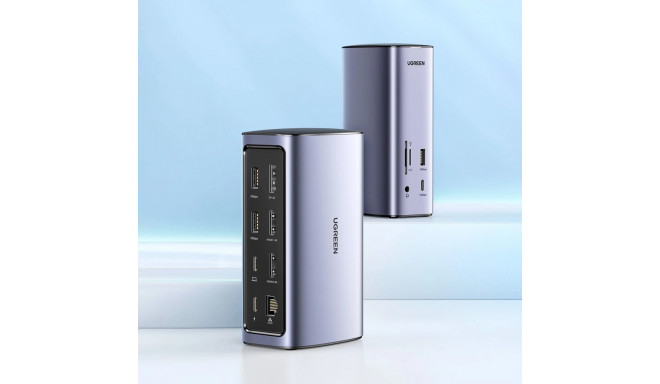 Ugreen Multifunction HUB 12in1 USB C USB HDMI DP RJ45 AUX SD TF gray (CM555)