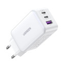 Rychlonabíječka Ugreen CD244 65W USB-A / 2x USB-C GaN - bílá