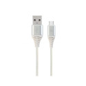 CABLE USB-C 2M SILVER/WHITE/CC-USB2B-AMCM-2M-BW2 GEMBIRD
