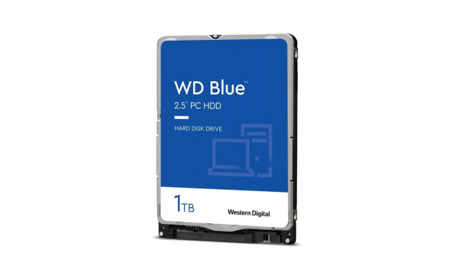 HDD|WESTERN DIGITAL|Blue|1TB|SATA 3.0|128 MB|5400 rpm|2,5"|Thickness 7mm|WD10SPZX