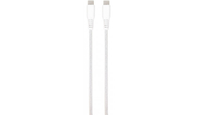 Vivanco cable USB-C - USB-C LongLife Charging 1.5m, white (62398) (opened package)