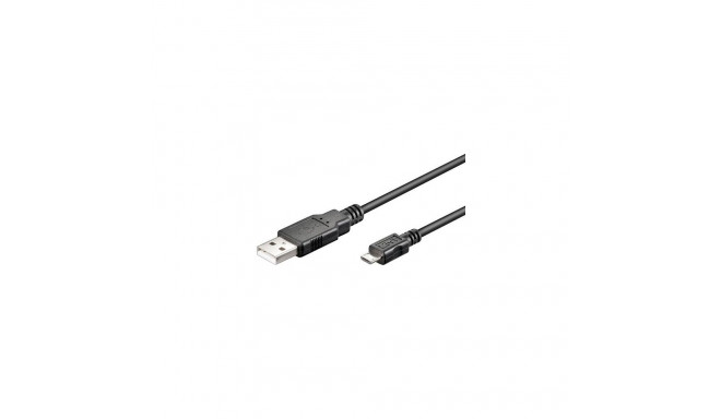 Logilink USB micro-B 180, 1.8m Micro-USB B, USB A, 1.8 m, Black