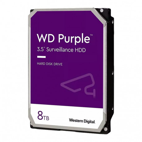 HDD Video Surveillance WD Purple 8TB CMR, 3.5'', 256MB, 5640 RPM, SATA, TBW: 180