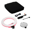 Caruba Round Vlogger 18 inch LED Set PRO met Tas Roze