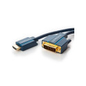 ClickTronic HQ OFC cable HDMI male  DVI-D male (24+1), gold platted, 2m