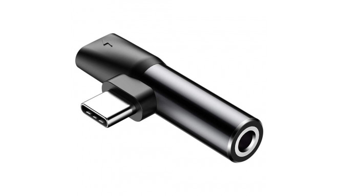 Baseus L41 90° USB-C/USB-C & 3.5mm Jack Adapter (Charge + Music)
