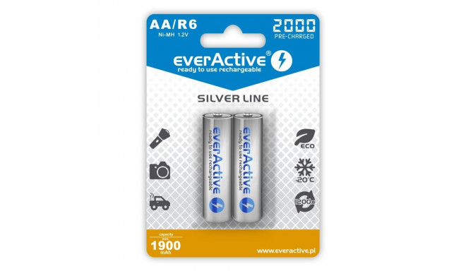 everActive Ni-MH R6 AA 2000 mAh Silver Line - 2 pieces