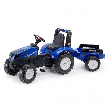 Falk pedaalidega traktor New Holland treileriga