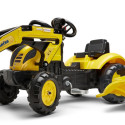 Falk traktor Komatsu kopa ja käruga, kollane