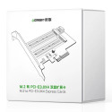 Ugreen adaptér rozšiřující karty PCIe 3.0 x4 na SSD M.2 M-Key / M.2 B-Key černý (CM302)