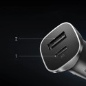 Ugreen rychlá nabíječka do auta USB-A / USB-C 30W PD PPS šedá (CD130)
