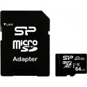 Silicon Power карта памяти microSDXC 64GB Elite + адаптер