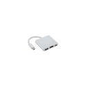 Fusion (3 in 1) USB-C Multiport Adapter | USB 3.0 | HDMI | USB-C | Silver