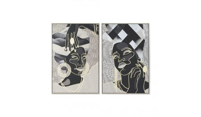 Maal DKD Home Decor Aafriklanna Troopiline 84 x 4,5 x 123 cm (2 Ühikut)