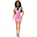 Mattel Barbie fashionistas doll with black hair and plaid dress