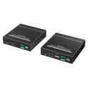 PremiumCord HDMI KVM fiber optic extender FULL HD 1080p up to 40 km, IR, RS232, Audio 3,5mm