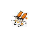 Straight stepper with cables white and orange HMS S3092