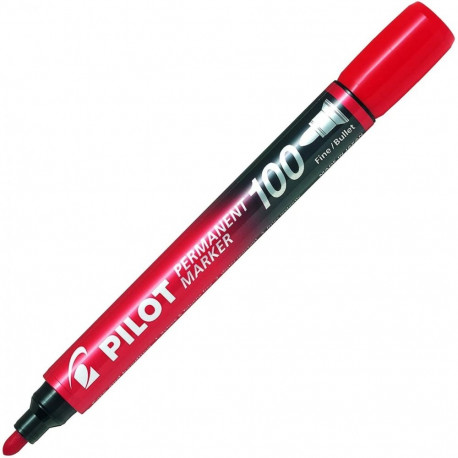 PERMANENT MARKER 100 - FINE BULLET TIP - RED