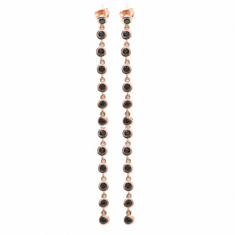 Naiste Kõrvarõngad Sif Jakobs E1003-BK-RG 10 cm