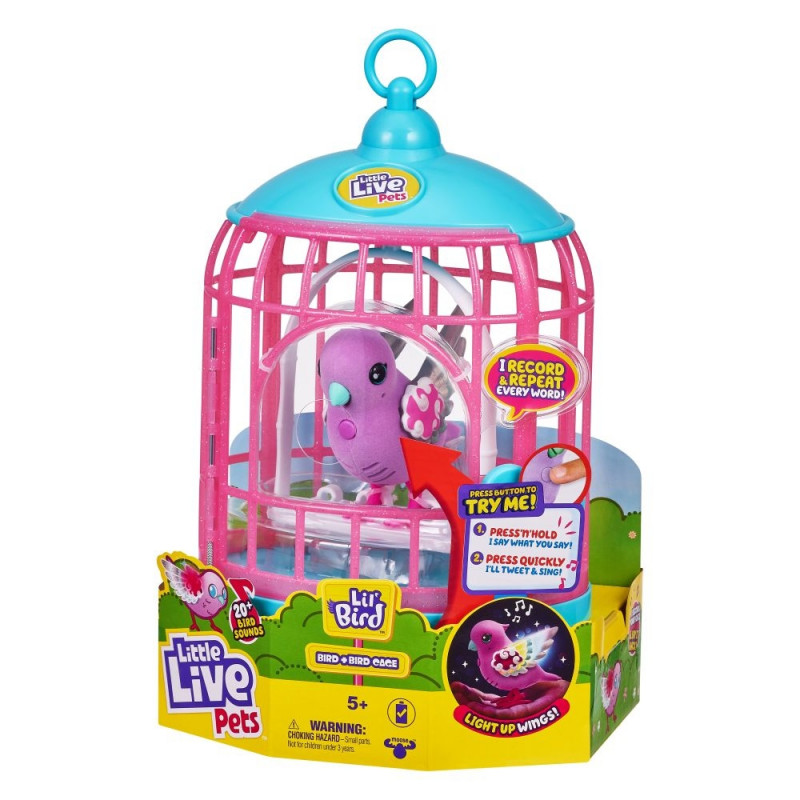 LITTLE LIVE PETS Interactive playset bird with case Interactive