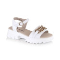 Leather sandals with chain Filippo W DS4614 (36)