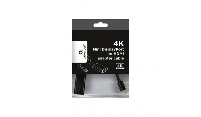 GEMBIRD 4K Mini DisplayPort to HDMI adapter cable black