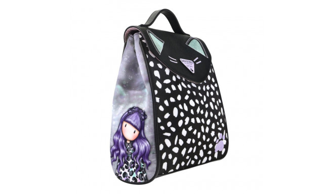 Casual Backpack Gorjuss Smitten kitten Black White (23 x 11 x 27 cm)