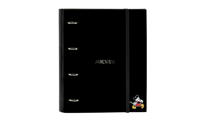 Ring binder Mickey Mouse Clubhouse Black 27 x 32 x 3.5 cm