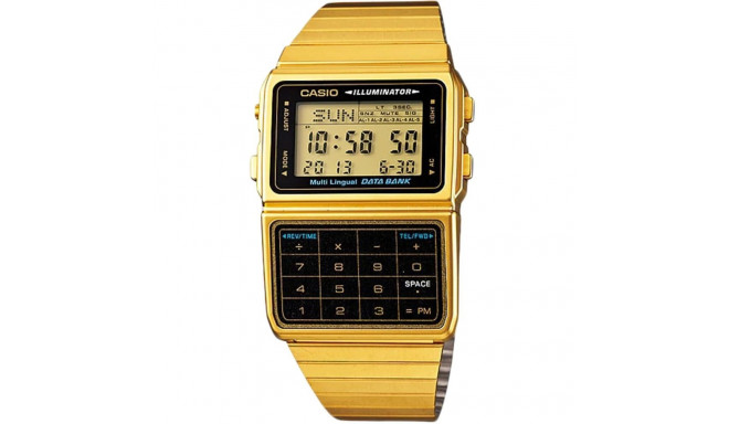 Unisex Pulkstenis Casio DATABANK CALCULATOR GOLD