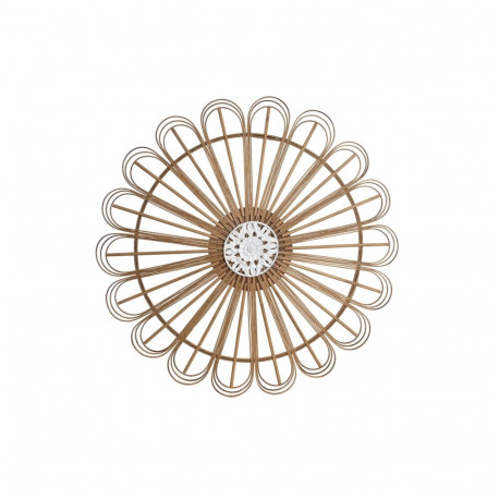 Seinakaunistus DKD Home Decor Valge Pruun Naturaalne Linna 70 x 1.5 x 70 cm 70 x 1,5 x 70 cm 73 x 1,