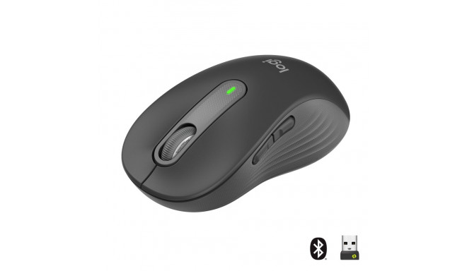 Hiir Logitech Signature M650 L (full size) Wireless Mouse - GRAPHITE / must, 5-nupuga, Bluetooth, 2.