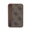 Guess 15W kiirlaadimisega 5000mAh Power Bank MagSafe PU nahaga 4G metalllogoga stiilipruun