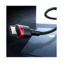 Baseus CATKLF-ALG1 PD 2.0 100W Nailon Andme- & Laadimiskaabel USB-C kuni USB-C 2M Must-Hall