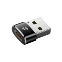 Baseus CAAOTG-01 USB 2.0 to USB-C (Type-C) 5A kaabli konverteri adapter Must