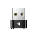 Baseus CAAOTG-01 USB 2.0 to USB-C (Type-C) 5A kaabli konverteri adapter Must