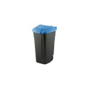 CURVER WASTE BIN BLACK 110L /LID BLUE