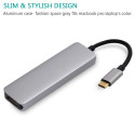 RoGer USB hub 5in1 USB-C/HDMI/SD/TF