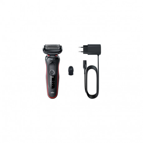 Braun Shaver 51-R1000s  Operating time (max) 50 min  Wet & Dry  Black/Red