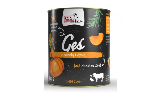 SYTA MICHA Goose with apricots and pumpkin - wet dog food - 800g